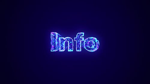 Futuristic Neon Info Text Reveal Animation