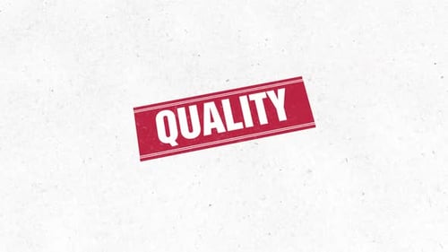 Animated Red Quality Control Ink Stamp Impression