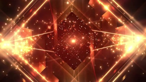 Abstract Glowing Geometric Light Particles Background