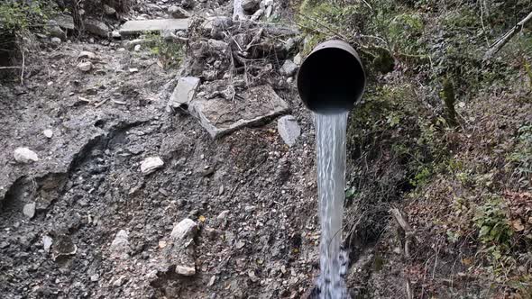 Industrial Wastewater Discharge From a Rusty Pipe Environmental ...