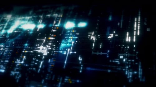 Futuristic Digital Data Flow Grid Network Background