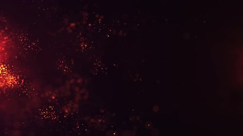 Huge gorgeous firestorm close-up animated background. Fire sparks and particles moving with the wind