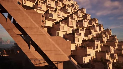 Un rascacielos con numerosos balcones