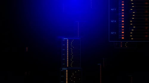 Blue Digital Technology Background Loop