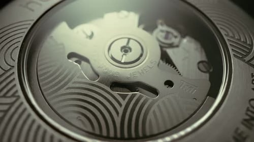 Cinematic Footage of an Elegant Timepiece Showcasing Its Inner Workings