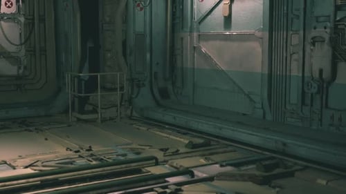 Cargo Terminal Interior on a Large Space Station During Quiet Hours