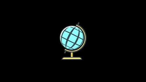 Animated Spinning World Globe Icon