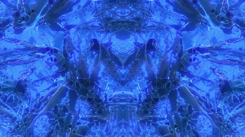Blue Abstract Fluid Organic Flowing Motion Background