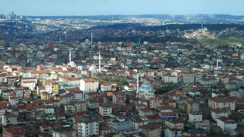 Arial View of Istanbul Residential Buildings