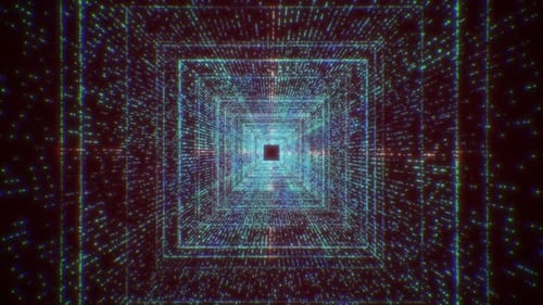 3D Sci-Fi Digital Tunnel