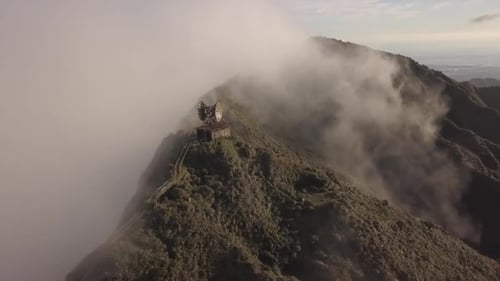 Radar tower atop the iconic Haiku Staircase