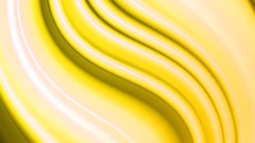 Flowing Yellow and White Abstract Waves Background Loop