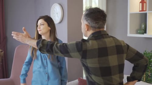 Couple Arguing in Home, Relationship Conflict