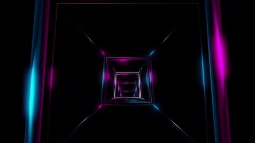 animated neon rectangle loop background