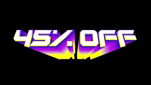 45 % de réduction sur l'animation de texte 3D Transparent Alpha