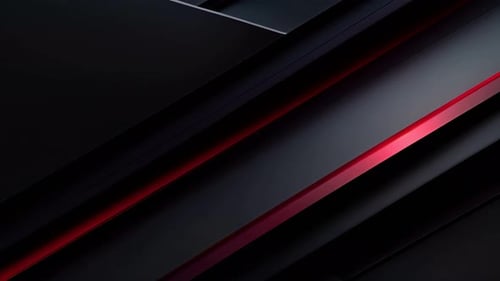 Dynamic Geometric Abstract Background with Red Glowing Lines