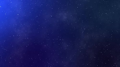 Abstract Floating Particle Background with Blue Cosmic Hue