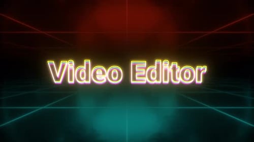 Fondo retro de animación del editor de vídeo