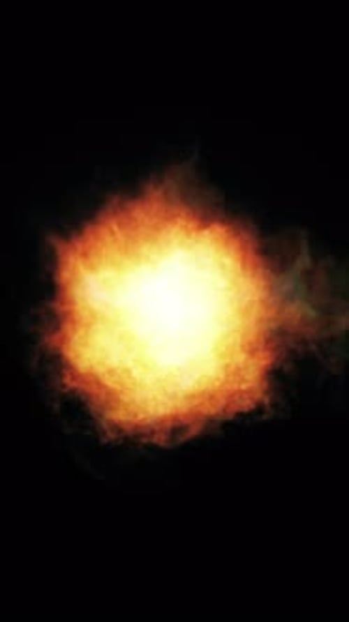 Looping Abstract Fireball Tunnel with Particles Animation Background