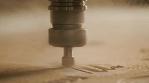 Precision CNC Machining Tool Carving Grooves in Wood