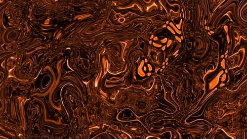 Molten Orange Liquid Flow Abstract Motion Background