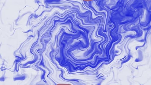 Abstract Blue Ink Fluid Swirls Motion Background