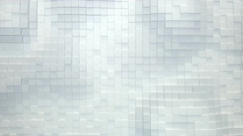 White Waving Cubes Grid Seamless Loop Motion Background