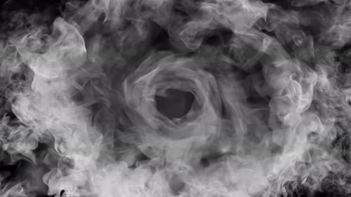 Abstrakter rotierender Rauchhintergrund mit Schleife