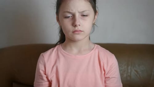 Smiling Girl Offering Pizza Slices, Close Up