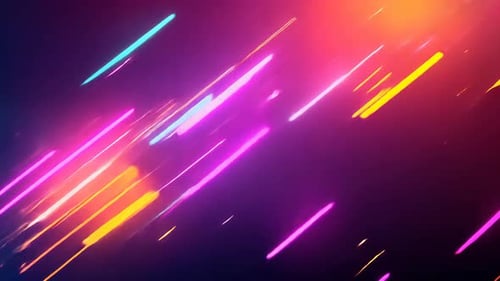 Abstract Neon Light Trails