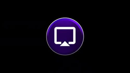 Rotating 3D Purple Screen Share Icon Animation