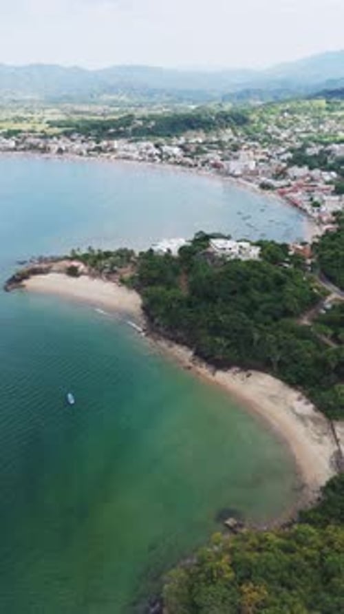 Guayabitos Beach In Nayarit, Mexico. Vertical Video