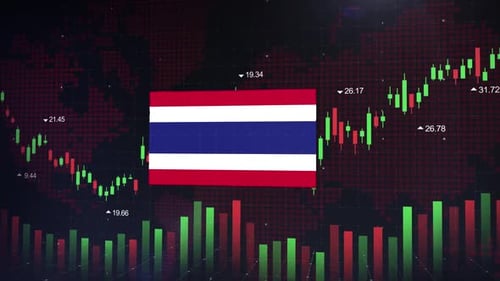 Thailand Animated Abstract Infographic Of Stock Market