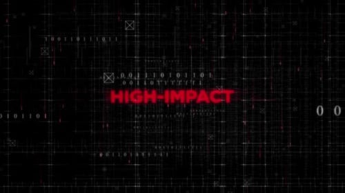 Futuristic Glitch Digital Data Text Reveal