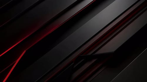 Abstract Geometric Background with Dynamic Red Glowing Lines