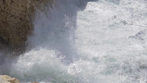 Escena natural rocosa y marina de Rosh Hanikra