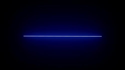 Glowing Lines Ultraviolet Spectrum Light Turns on Alternately on the Ceiling Concert