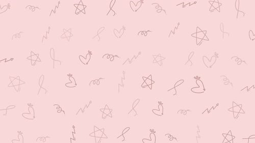 Animated Cute Hand-Drawn Doodles Loop Background