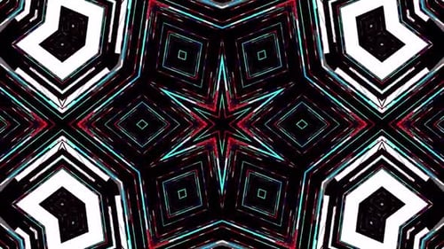 Abstract Geometric Kaleidoscope Background Loop
