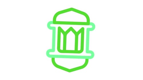Animated Ramadan Lantern Line Art Reveal