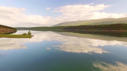 Excellent view of the calm lake.