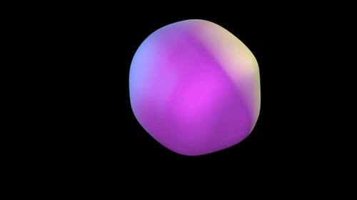 Abstract Pink Sphere on Black Bg Rotate Endless