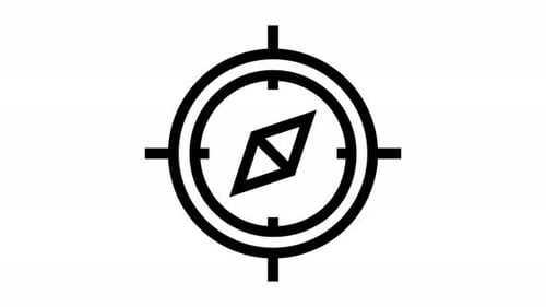 Minimalist Animated Compass Icon for Navigation