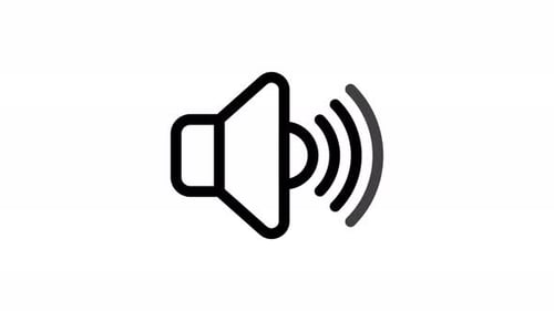 Animated Speaker Icon Emitting Sound Waves