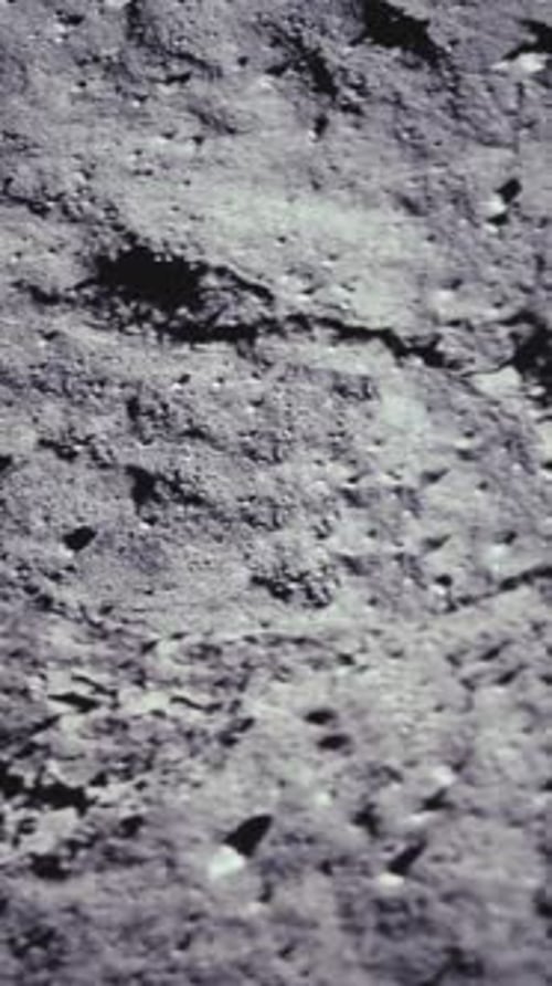Astronaut Boot Steps On Moon Surface Leaving Footprint