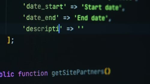 Typing Code on Screen in a Workplace