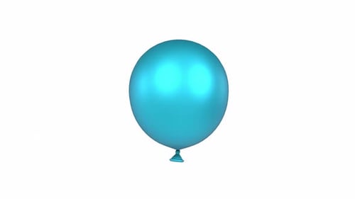 Single Blue Balloon Floating Animation for Celebrations