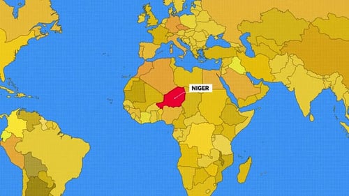 Animated World Map Country Highlight and Name Reveal