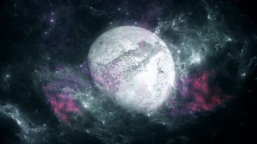Animated Cosmic Planet and Nebula Background