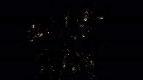 Festive Golden Particle Burst Celebration Animation